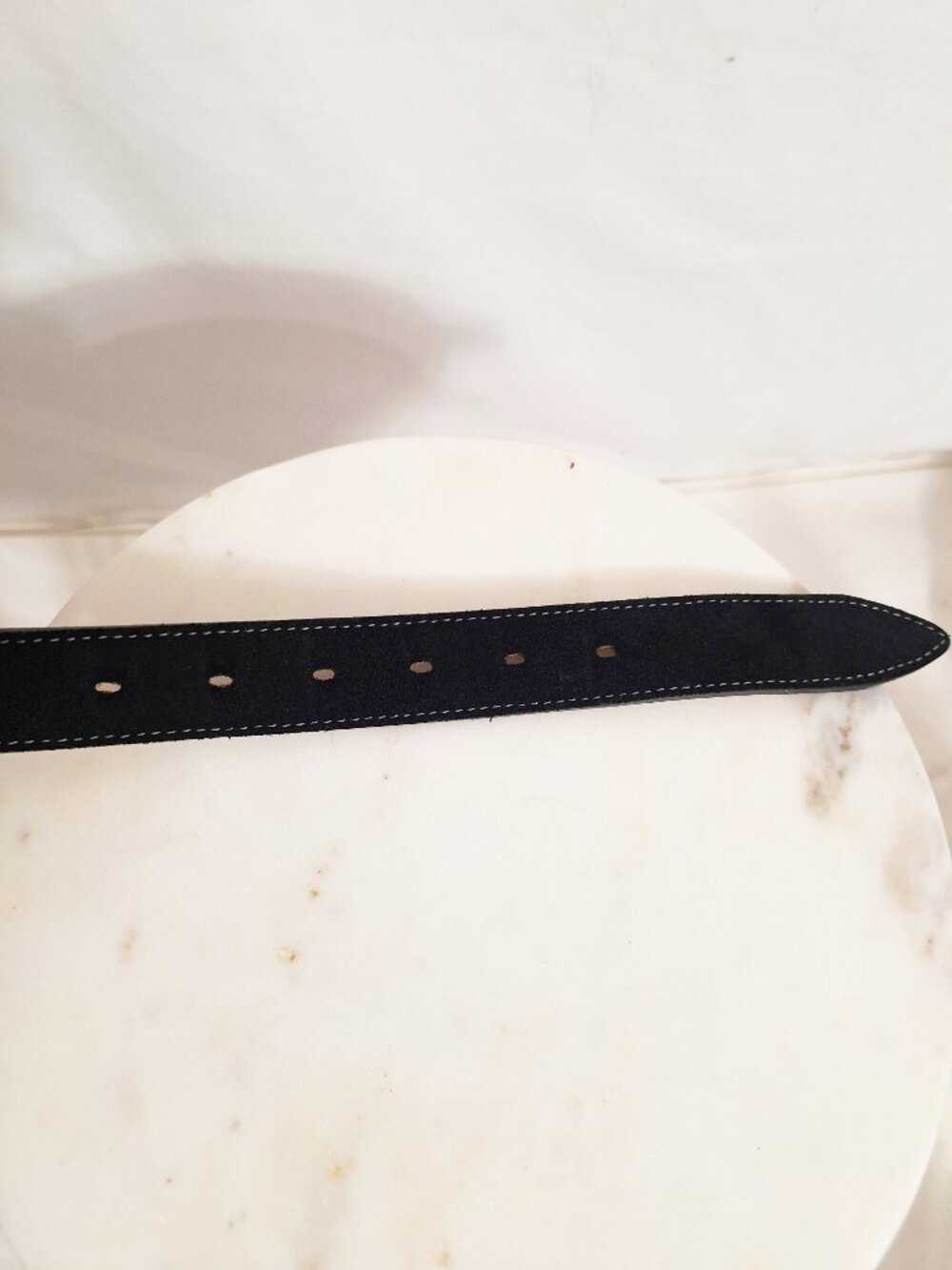 BADICHI Italy Suede Touch Belt 28”-33” Men’s Dark Blue The Madison Collection - Picture 7 of 7